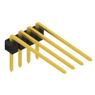Markenprodukt Stiftleiste, 4-polig, RM 2.54 mm, abgewinkelt, schwarz, SL31824G