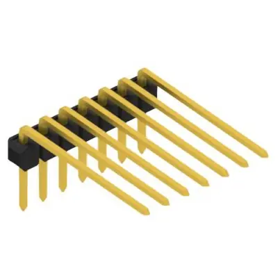 Stiftleiste, 7-polig, RM 2.54 mm, abgewinkelt, schwarz, 10056245 Highlight