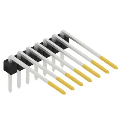Stiftleiste, 7-polig, RM 2.54 mm, abgewinkelt, schwarz, SL31827S Finale Aktion