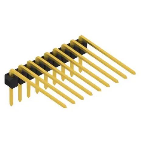 Begrenztes Angebot Stiftleiste, 9-polig, RM 2.54 mm, abgewinkelt, schwarz, SL31829G