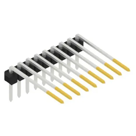 Ausverkauf Stiftleiste, 9-polig, RM 2.54 mm, abgewinkelt, schwarz, SL31829S