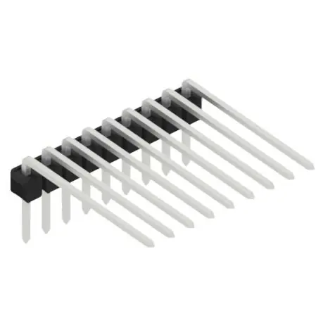 Stiftleiste, 9-polig, RM 2.54 mm, abgewinkelt, schwarz, SL31829Z Abverkauf