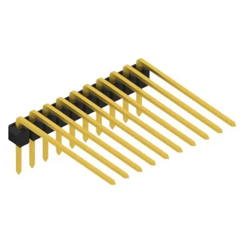 Ausverkauf Stiftleiste, 10-polig, RM 2.54 mm, abgewinkelt, schwarz, SL320710G