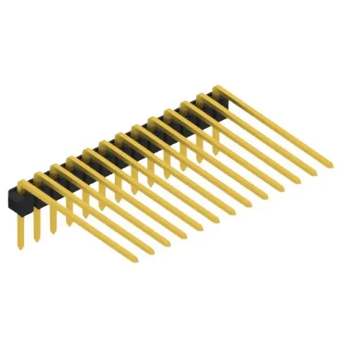 Meistverkauft Stiftleiste, 13-polig, RM 2.54 mm, abgewinkelt, schwarz, SL320713G
