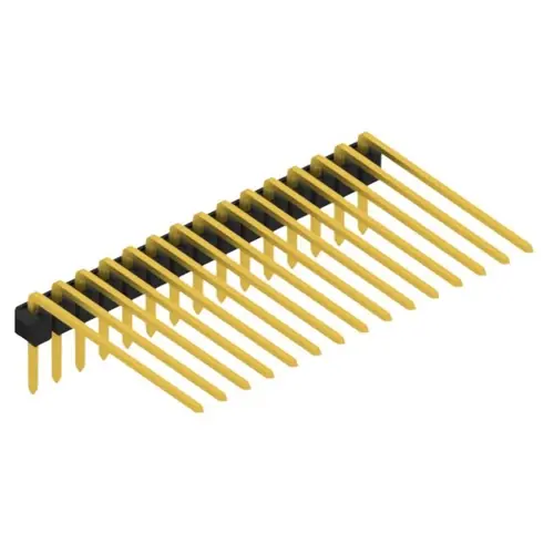 Stiftleiste, 15-polig, RM 2.54 mm, abgewinkelt, schwarz, 10056259 Billig