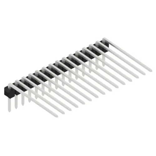 Stiftleiste, 15-polig, RM 2.54 mm, abgewinkelt, schwarz, SL320715Z Expressversand