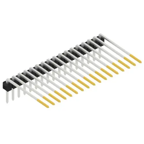 Stiftleiste, 17-polig, RM 2.54 mm, abgewinkelt, schwarz, SL320717S Direkt Vom Hersteller