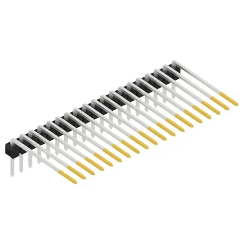 Stiftleiste, 19-polig, RM 2.54 mm, abgewinkelt, schwarz, SL320719S Super-Preis