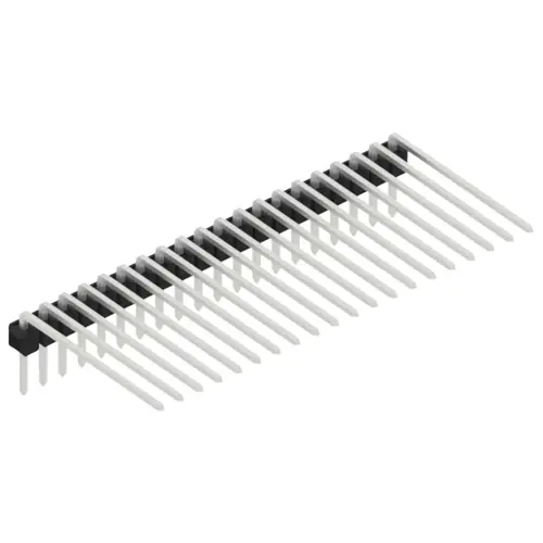 Stiftleiste, 20-polig, RM 2.54 mm, abgewinkelt, schwarz, SL320720Z Geprüft