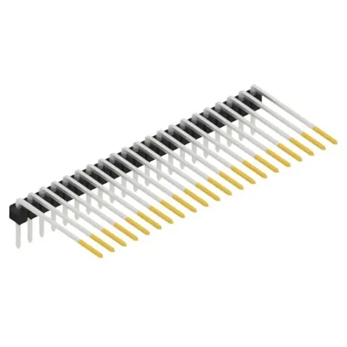 Stiftleiste, 21-polig, RM 2.54 mm, abgewinkelt, schwarz, SL320721S Markenware