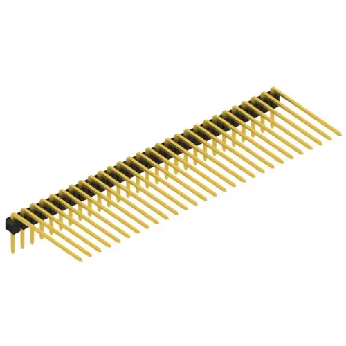 Gratis Versand Stiftleiste, 28-polig, RM 2.54 mm, abgewinkelt, schwarz, SL320728G