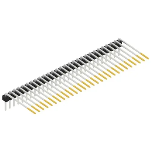 Markenprodukt Stiftleiste, 28-polig, RM 2.54 mm, abgewinkelt, schwarz, SL320728S