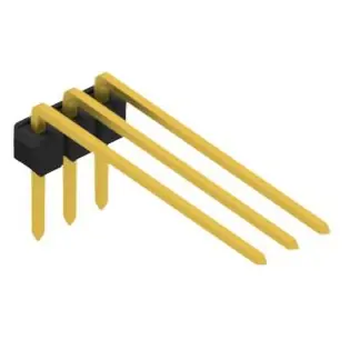 Preis Gesenkt Stiftleiste, 3-polig, RM 2.54 mm, abgewinkelt, schwarz, 10126954