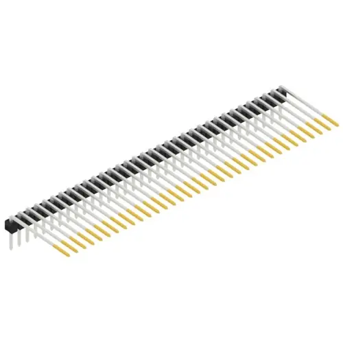 Meistverkauft Stiftleiste, 34-polig, RM 2.54 mm, abgewinkelt, schwarz, SL320734S