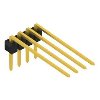 Stiftleiste, 4-polig, RM 2.54 mm, abgewinkelt, schwarz, SL32074G Saisonangebot