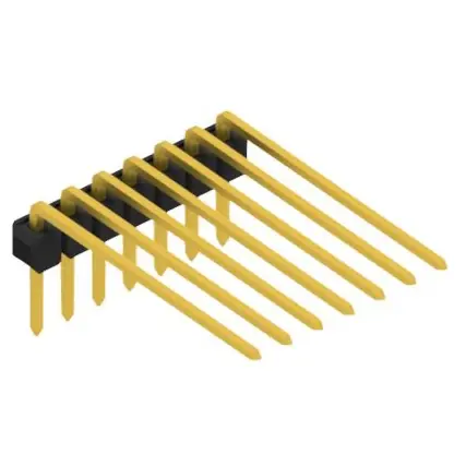 Begrenztes Angebot Stiftleiste, 7-polig, RM 2.54 mm, abgewinkelt, schwarz, SL32077G