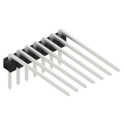 Stiftleiste, 7-polig, RM 2.54 mm, abgewinkelt, schwarz, SL32077Z Schneller Versand