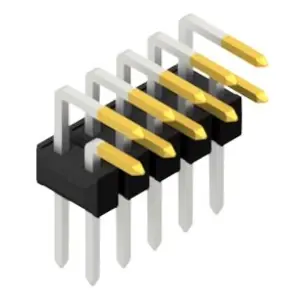 Solange Der Vorrat Reicht Stiftleiste, 10-polig, RM 2.54 mm, abgewinkelt, schwarz, 10056283