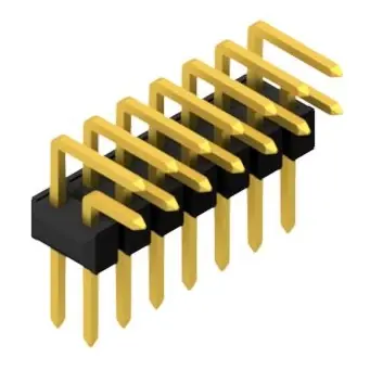 Stiftleiste, 14-polig, RM 2.54 mm, abgewinkelt, schwarz, 10056288 Mega-Angebot