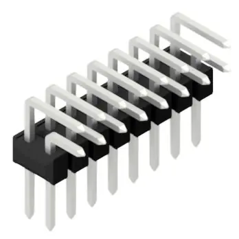 Markenware Stiftleiste, 16-polig, RM 2.54 mm, abgewinkelt, schwarz, 10056293