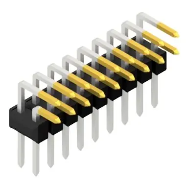 Stiftleiste, 18-polig, RM 2.54 mm, abgewinkelt, schwarz, 10056295 Kostenloser Versand