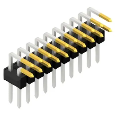 Solange Der Vorrat Reicht Stiftleiste, 20-polig, RM 2.54 mm, abgewinkelt, schwarz, 10056299