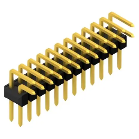 Stiftleiste, 24-polig, RM 2.54 mm, abgewinkelt, schwarz, 10056303 Highlight
