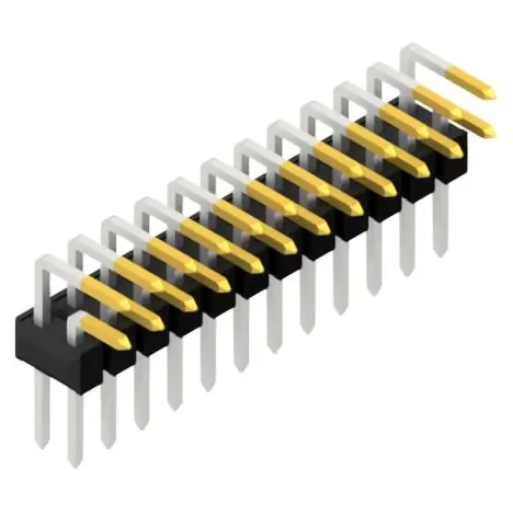 Stiftleiste, 24-polig, RM 2.54 mm, abgewinkelt, schwarz, 10056304 Günstig