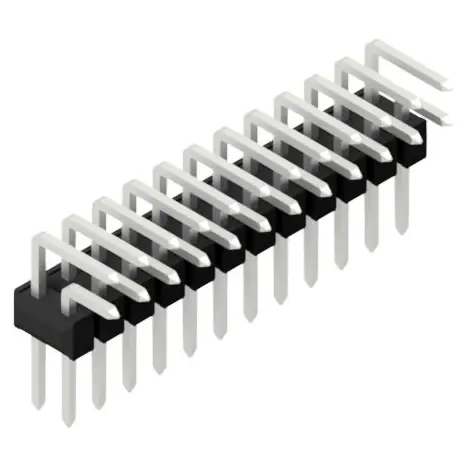 Stiftleiste, 24-polig, RM 2.54 mm, abgewinkelt, schwarz, 10056305 Online Kaufen