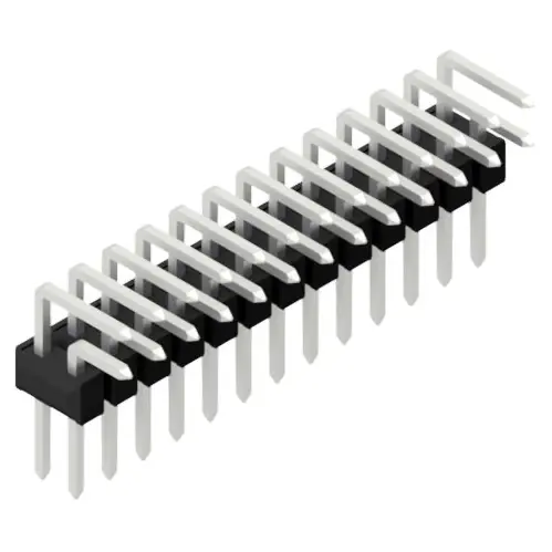 Stiftleiste, 26-polig, RM 2.54 mm, abgewinkelt, schwarz, 10056308 Direktkauf