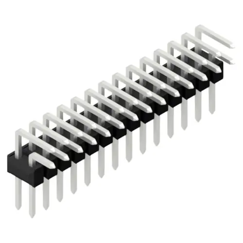 Begrenztes Angebot Stiftleiste, 28-polig, RM 2.54 mm, abgewinkelt, schwarz, 10056311