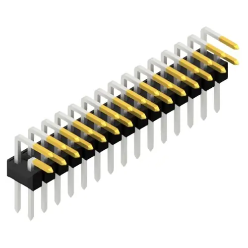 Kostenloser Versand Stiftleiste, 30-polig, RM 2.54 mm, abgewinkelt, schwarz, 10129654