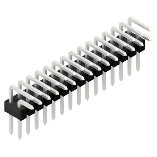 Stiftleiste, 30-polig, RM 2.54 mm, abgewinkelt, schwarz, 10056313 Sichere Zahlung