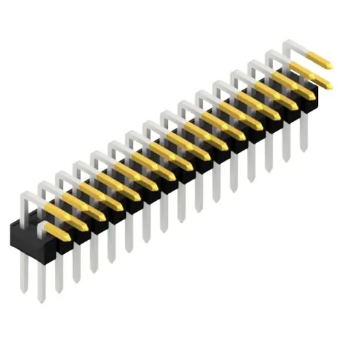 Stiftleiste, 32-polig, RM 2.54 mm, abgewinkelt, schwarz, 10056315 Abverkauf