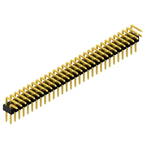 Stiftleiste, 60-polig, RM 2.54 mm, abgewinkelt, schwarz, 10056346 Online Kaufen