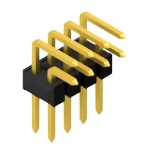 Preiswert Stiftleiste, 8-polig, RM 2.54 mm, abgewinkelt, schwarz, 10056279