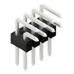 Billig Stiftleiste, 8-polig, RM 2.54 mm, abgewinkelt, schwarz, 10056281