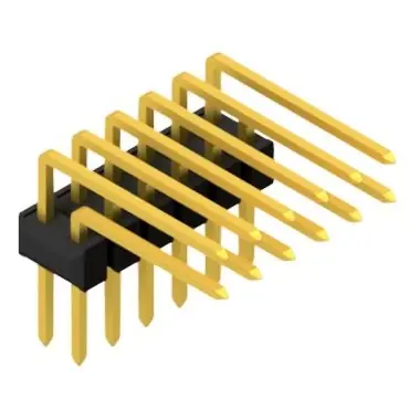 Stiftleiste, 12-polig, RM 2.54 mm, abgewinkelt, schwarz, 10056371 Kostenfreie Lieferung