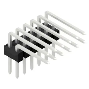 Garantierte Lieferung Stiftleiste, 12-polig, RM 2.54 mm, abgewinkelt, schwarz, 10056372