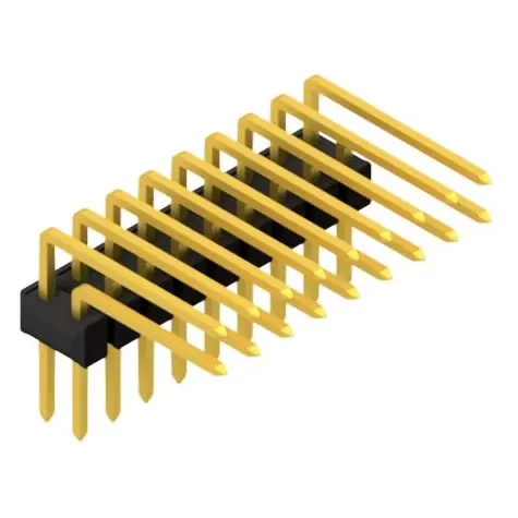 Stiftleiste, 18-polig, RM 2.54 mm, abgewinkelt, schwarz, SL410118G Neue Ware