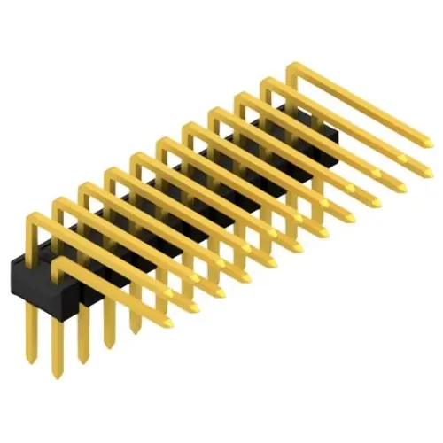 Billig Stiftleiste, 22-polig, RM 2.54 mm, abgewinkelt, schwarz, SL410122G