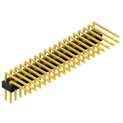 Preisknaller Stiftleiste, 38-polig, RM 2.54 mm, abgewinkelt, schwarz, SL410138G