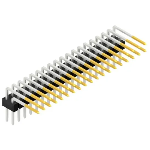 Stiftleiste, 38-polig, RM 2.54 mm, abgewinkelt, schwarz, SL410138S Kostenfreie Lieferung