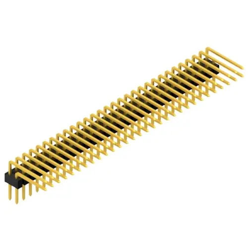 Gratis Versand Stiftleiste, 60-polig, RM 2.54 mm, abgewinkelt, schwarz, 10056398