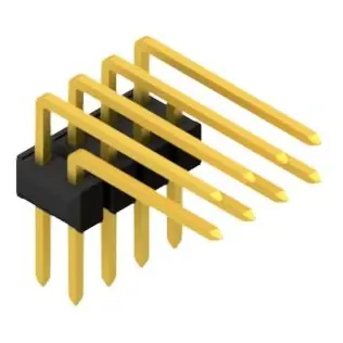 Stiftleiste, 8-polig, RM 2.54 mm, abgewinkelt, schwarz, 10056366 Jetzt Kaufen