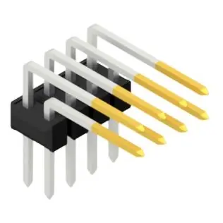 Versand Am Gleichen Tag Stiftleiste, 8-polig, RM 2.54 mm, abgewinkelt, schwarz, SL41018S