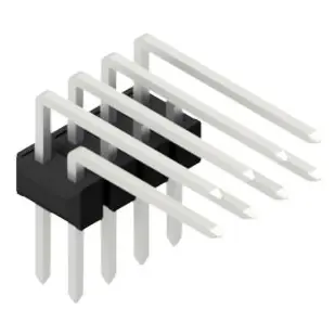 Preiswert Stiftleiste, 8-polig, RM 2.54 mm, abgewinkelt, schwarz, 10056367