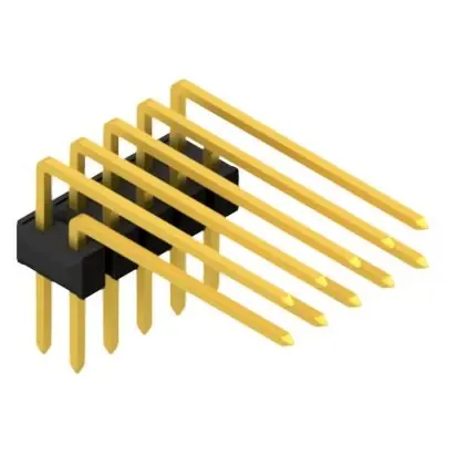 Günstig Stiftleiste, 10-polig, RM 2.54 mm, abgewinkelt, schwarz, 10056408