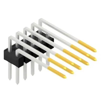 Abverkauf Stiftleiste, 10-polig, RM 2.54 mm, abgewinkelt, schwarz, SL415210S