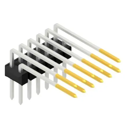 Stiftleiste, 12-polig, RM 2.54 mm, abgewinkelt, schwarz, SL415212S Direktkauf